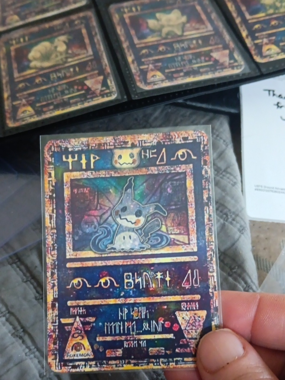 Mystic Mimikyu Holographic Wall Art Print - Multicolor